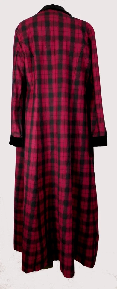 Vestido maxi casaco vintage Laura Ashley alfaiataria búfalo xadrez lã midi P 6 - Imagem 3 de 4