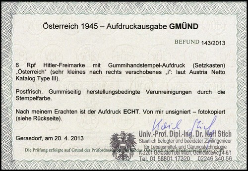 Österreich Lokalausgaben, GM 66 T III rot, ** - 3278055 - Picture 2 of 2