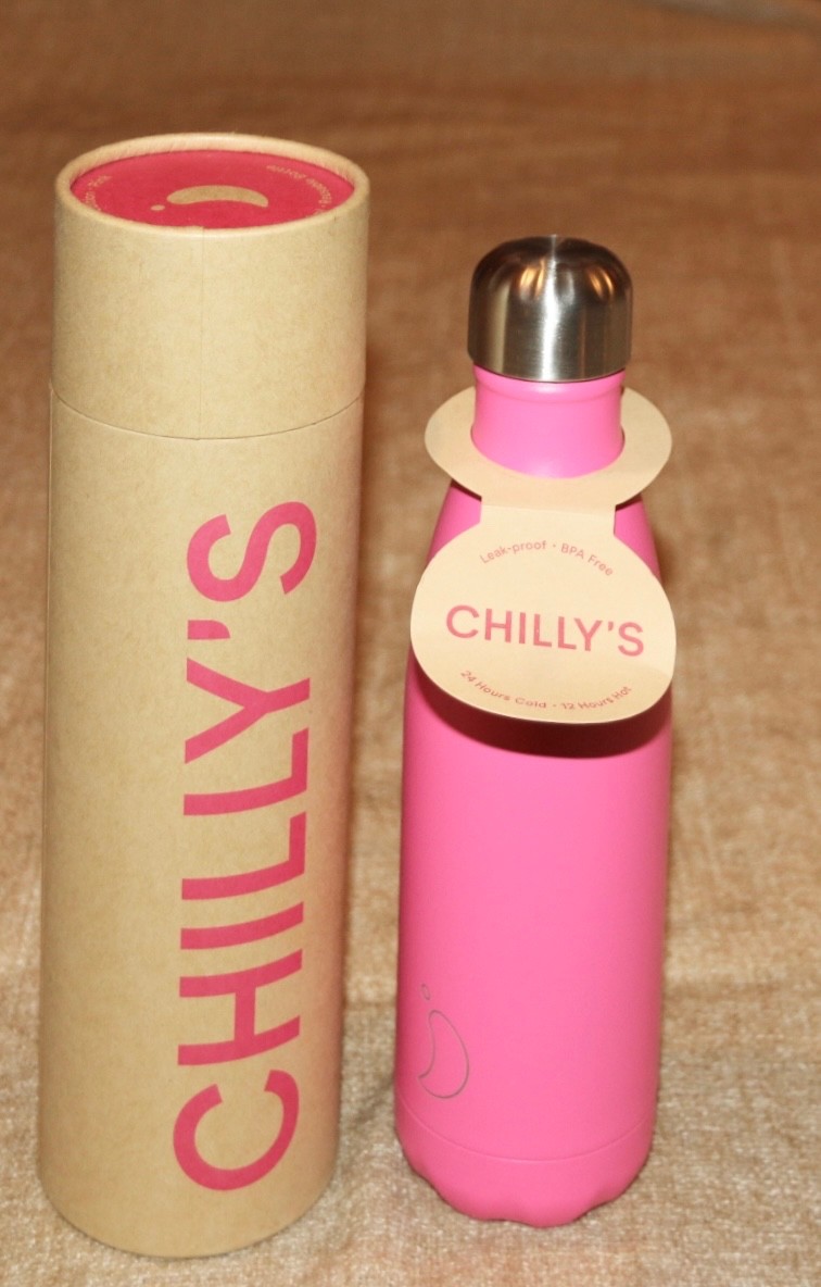 CHILLY'S 500ML DRINKS' BOTTLE - NEON EDITION - 'PINK' - NEW IN BOX