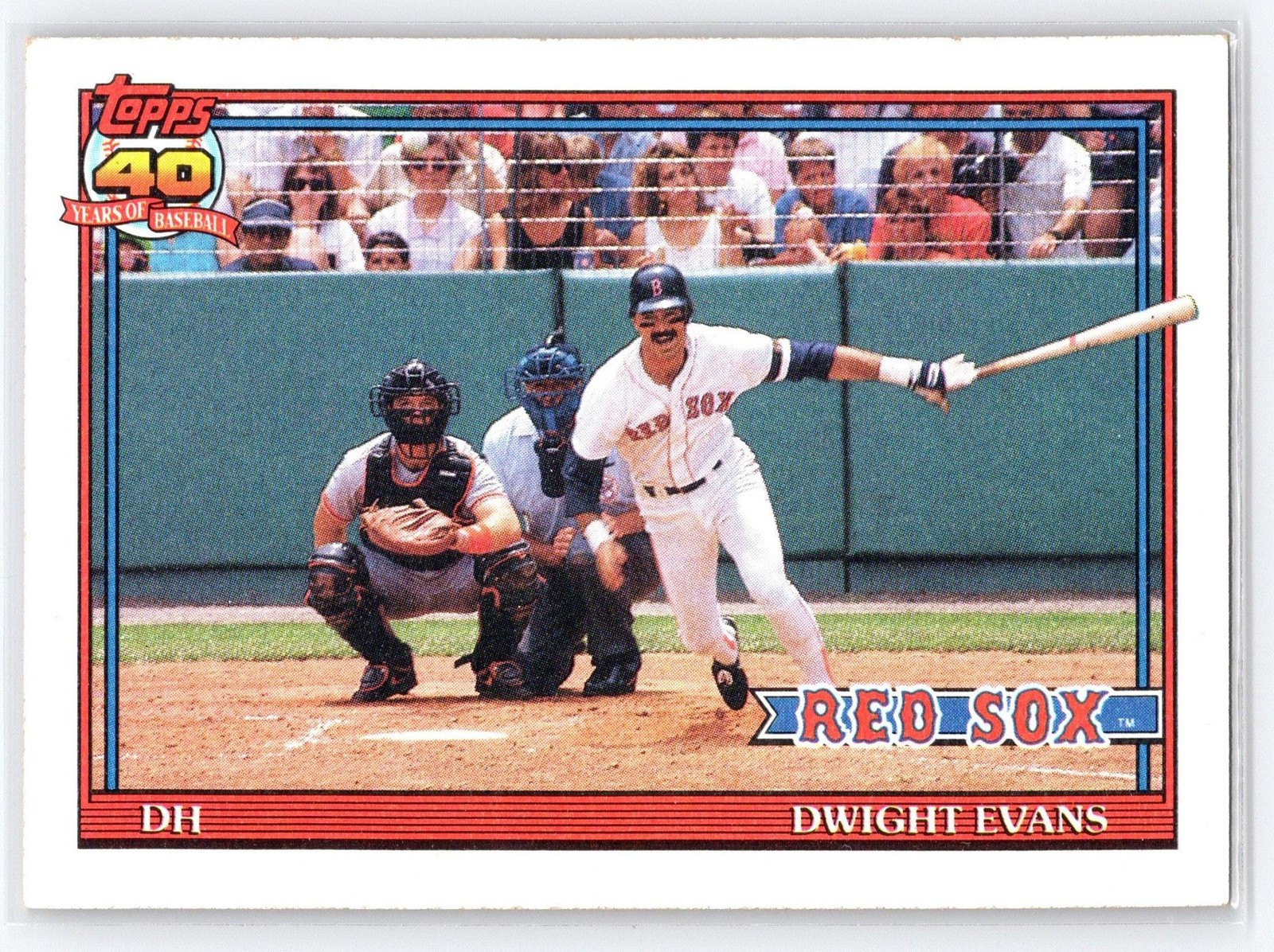 1991 Topps #155a Dwight Evans Boston Red Sox