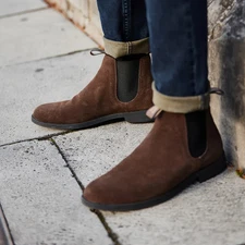 BLUNDSTONE DRESS CHELSEA ANKLE BOOT MEN'S US 9.5 AUS 8.5 BROWN SUEDE $225