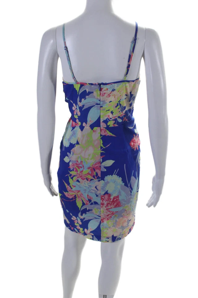 Mini Vestido Yumi Kim Para Mujer Estampado Floral Cuello en V Sin Mangas Multicolor Talla XS Foto 3 de 4