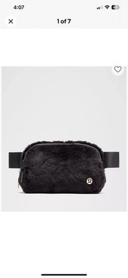 Lululemon Everywhere Belt Bag Fleece Sherpa Black/Gold, 1L New With Tags