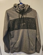 Nike Dri-fit Men's Gray Fleece Pullover Hoodie Size Small