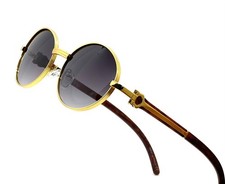 Mens Sunglasses Hip Hop Quavo Migos Classic Gold OVAL Frame Rapper Shades New