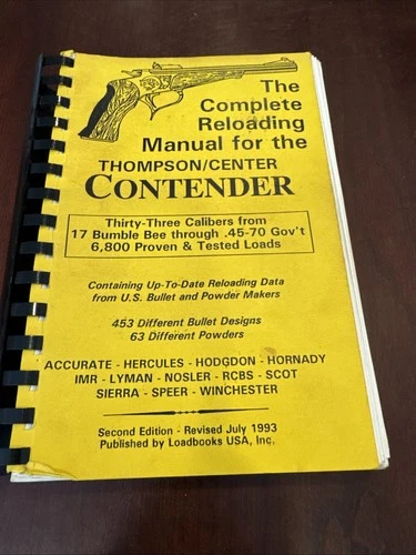 1993 Thompson Center Contender Reloading Manual  Loadbooks 2. Edition - product listing photo