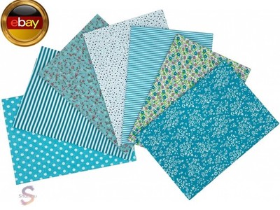 7 Stück Baumwollstoff 50 x 50 cm Quadrate Patchwork Stoffe zum Nähen Quilten D