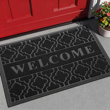 Welcome Mat Outdoor Indoor, All-Weather Waterproof Front Door Mat outside Entran