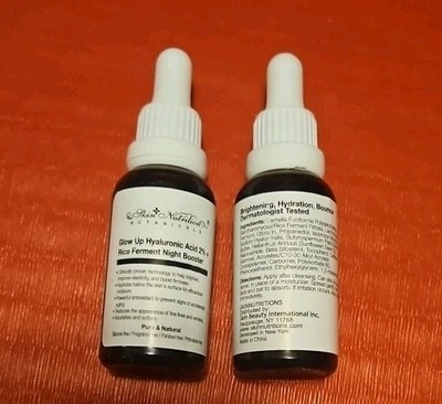 2 Skin Nutrition Botanicals Glow Up Hyaluronic Acid 2%  Rice Ferment Night Boost