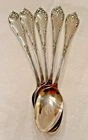 (5) Antique Towle Rustic Sterling Silver Teaspoons 5 1/2" No Mono