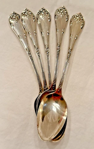 (5) Antique Towle Rustic Sterling Silver Teaspoons 5 1/2" No Mono