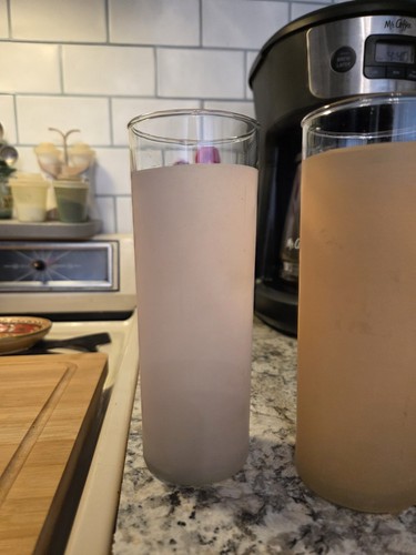 Lote de 4 vasos Mid Century Federal Glass Rocks MCM pastel esmerilado - Imagen 6 de 6