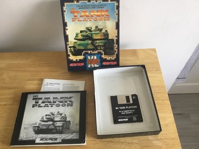M1 Tank Platoon 1989 IBM PC 3.5 Floppy Big Box Vintage Spiel (Kixx XL Release)