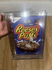 KAWS x Reese's Puffs Cereal 11.5 oz Collector's Edition Box Blue with Case