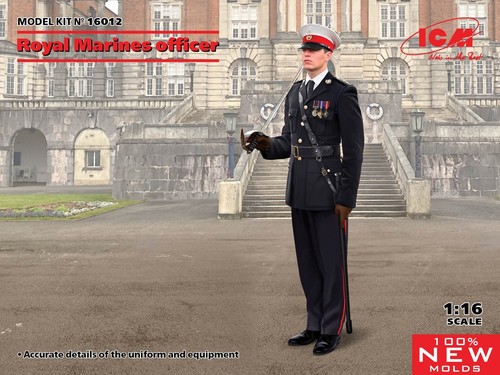 ICM 16012 Plastik Modellbausatz Figuren Maßstab 1:16 Royal Marines Offizier Models Kits - Bild 9 von 9