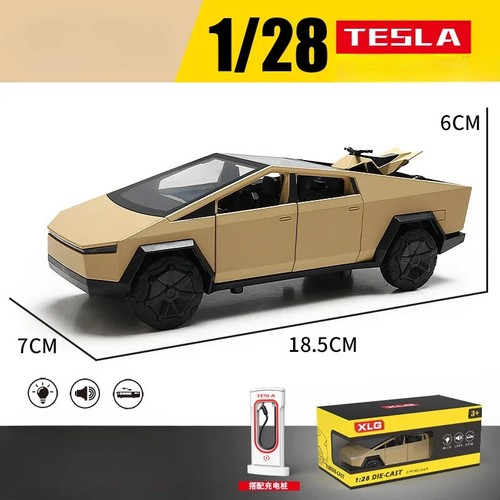 1: 28 Tesla Cybertruck Pickup Alloy Car Model Car Toy Vehicle Kid Toy Gift - Picture 7 of 17