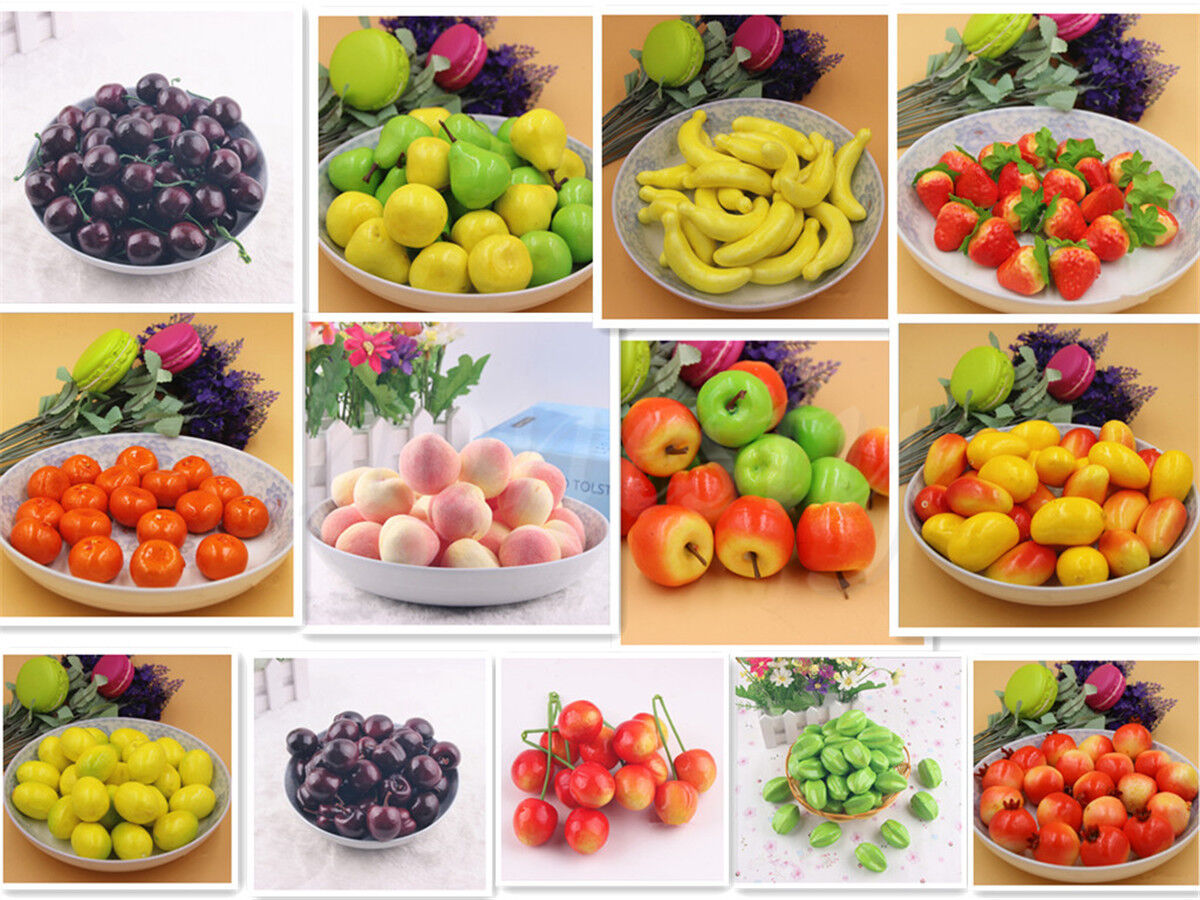 - como Imagen Show Fayeille Decorativo Artificial Frutas y Verduras Modelo Espuma Bricolaje Plástico Realista Falso Fruta para Decoración Hogar Fig Mangostán 