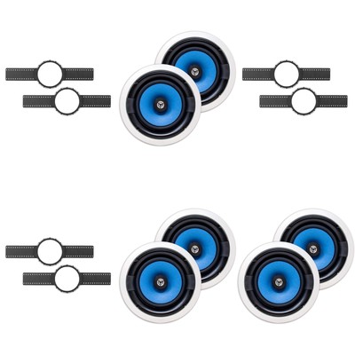 3 (PAIR)  MS3800 8'' IN CEILING SPEAKER  + INSTALL KIT (PRE-CONSTRUCTION BRACK...