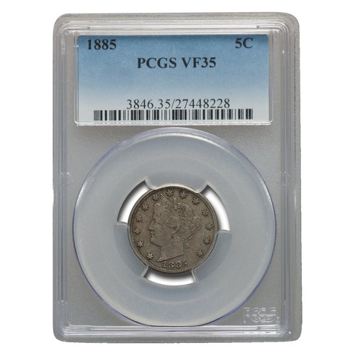 1889 Liberty V Nickel VF E211 KVCE | eBay