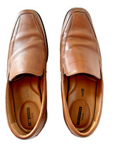 Clarks Collection Tan Leather Loafer Shoes Mens Slip On Soft Cushion 15770