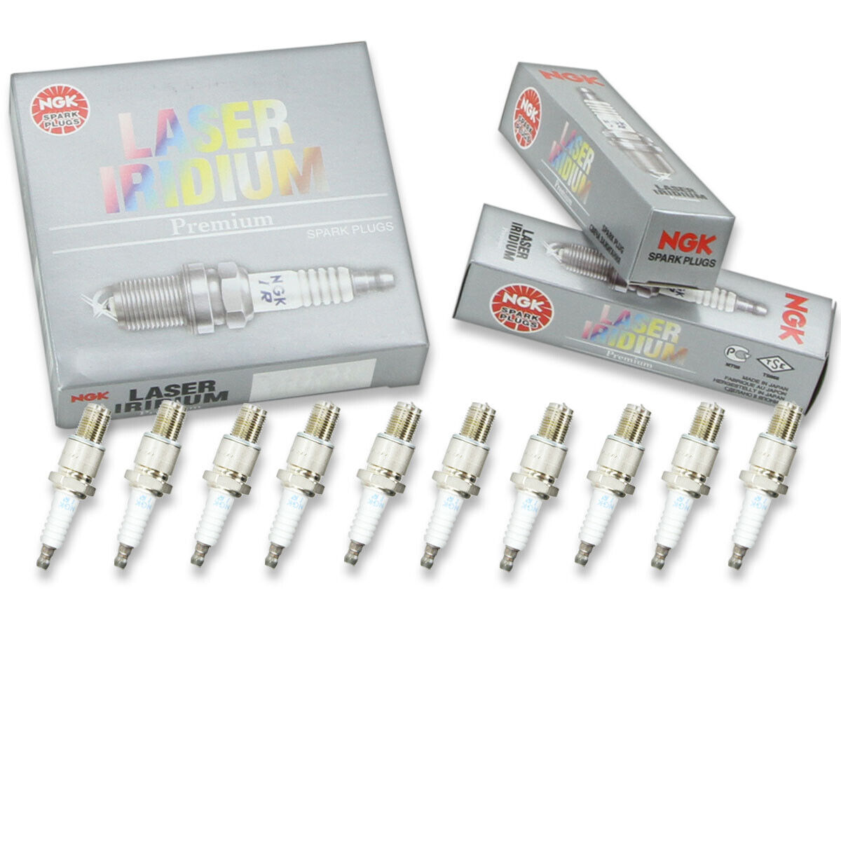 10 pc NGK 6701 RE9B-T Laser Iridium Spark Plugs for N3Y4-18-110A N3Y4-18-110 ql