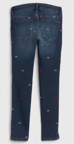 GAP Girls Embroidered Bow Jeggings with Stretch Size 5 - Picture 2 of 2