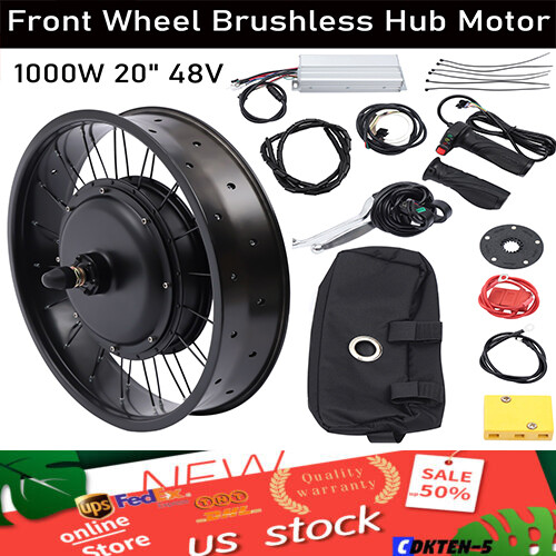 20x4 48V 1000W Front Hub E-Bike Conversion Kit 20 Inch Wheel