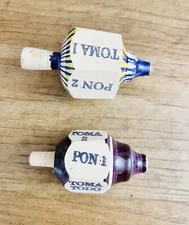2 Wood Toma Todo, Pirinola Mexican Traditional Toy
