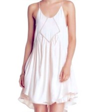 Romeo & Juliet Ivory strappy spaghetti halter tiered mini dress Size: S
