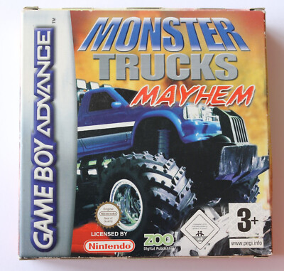 Monster Trucks Mayhem (Nintendo Game Boy Advance, 2007, Boxed)