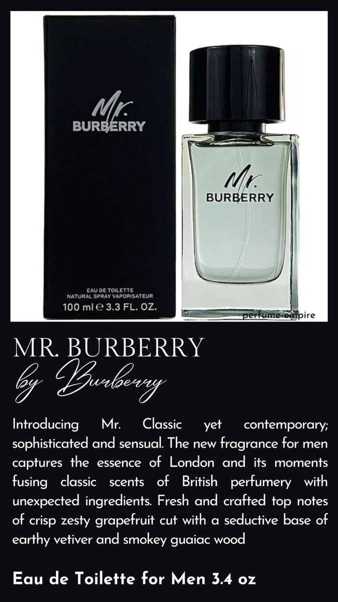 Mr. Burberry by Burberry cologne for men EDT 3.3 / 3.4 oz New in 