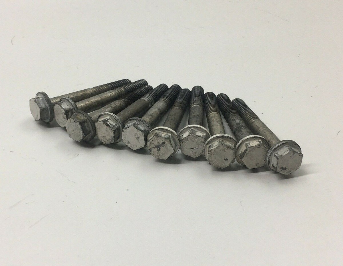 パーツ un 307267 Evinrude Johnson OMC Cylinder Head Bolts Screws Lot of 10