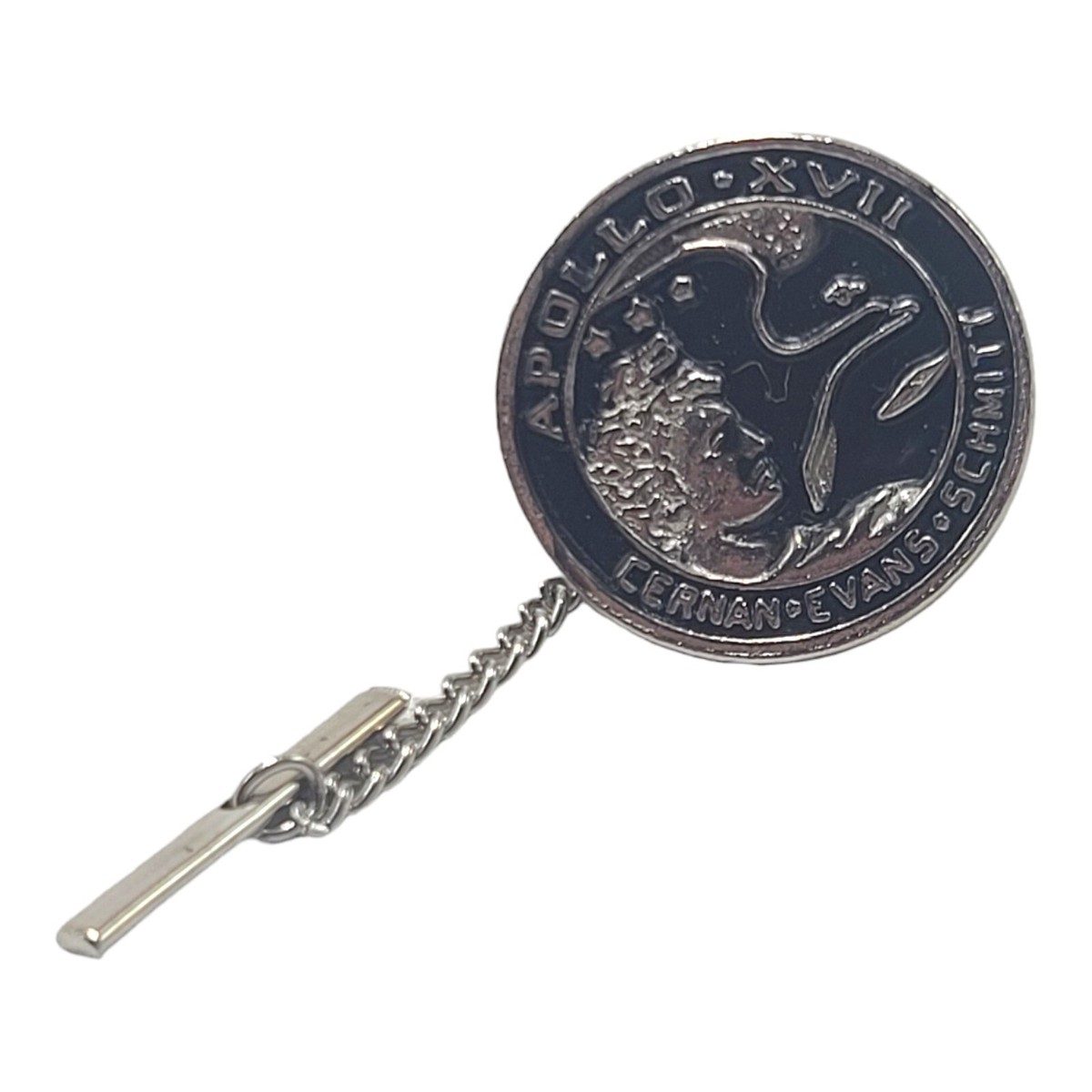 1972’s★ NASA★ アポロ17号★ヒューストン関係者Tie-Pin★銀色 Vintage NASA Apollo XVII 17 Space Tie Tac Pin Silver Tone | eBay