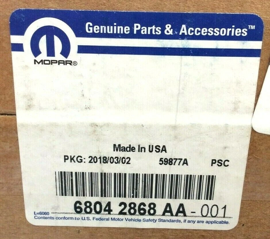 2008 2009 2010 Dodge Challenger передний бампер панель внешний вид полоски этикетка OEM - Изображение 3 из 3