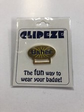 ClipEze badge holder, Usher NEW