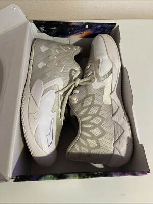 Men s Puma MB1 Lo Melo Basketball Shoes Team Colors Triple White 376941-04