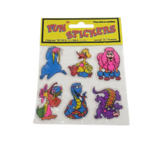 VINTAGE 1984 LAURIE IMPORT THREE 3 DIMENSIONAL PUFFY 3D FUN STICKERS NOS NEW