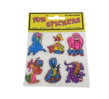 VINTAGE 1984 LAURIE IMPORT THREE 3 DIMENSIONAL PUFFY 3D FUN STICKERS NOS NEW