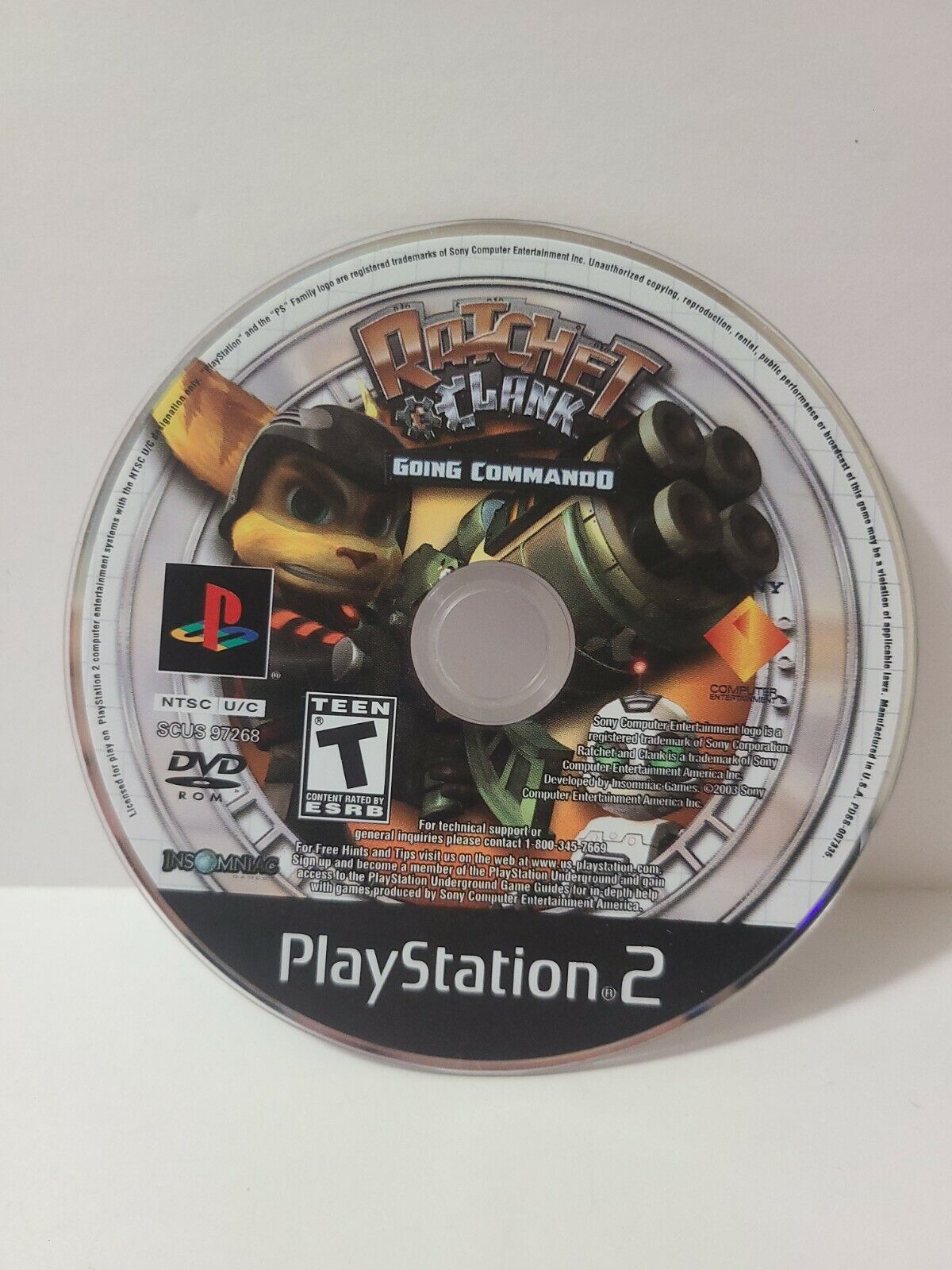 Ratchet & Clank Going Commando Black Label PS2 PlayStation 2 Pre Owned  Tested 711719726821