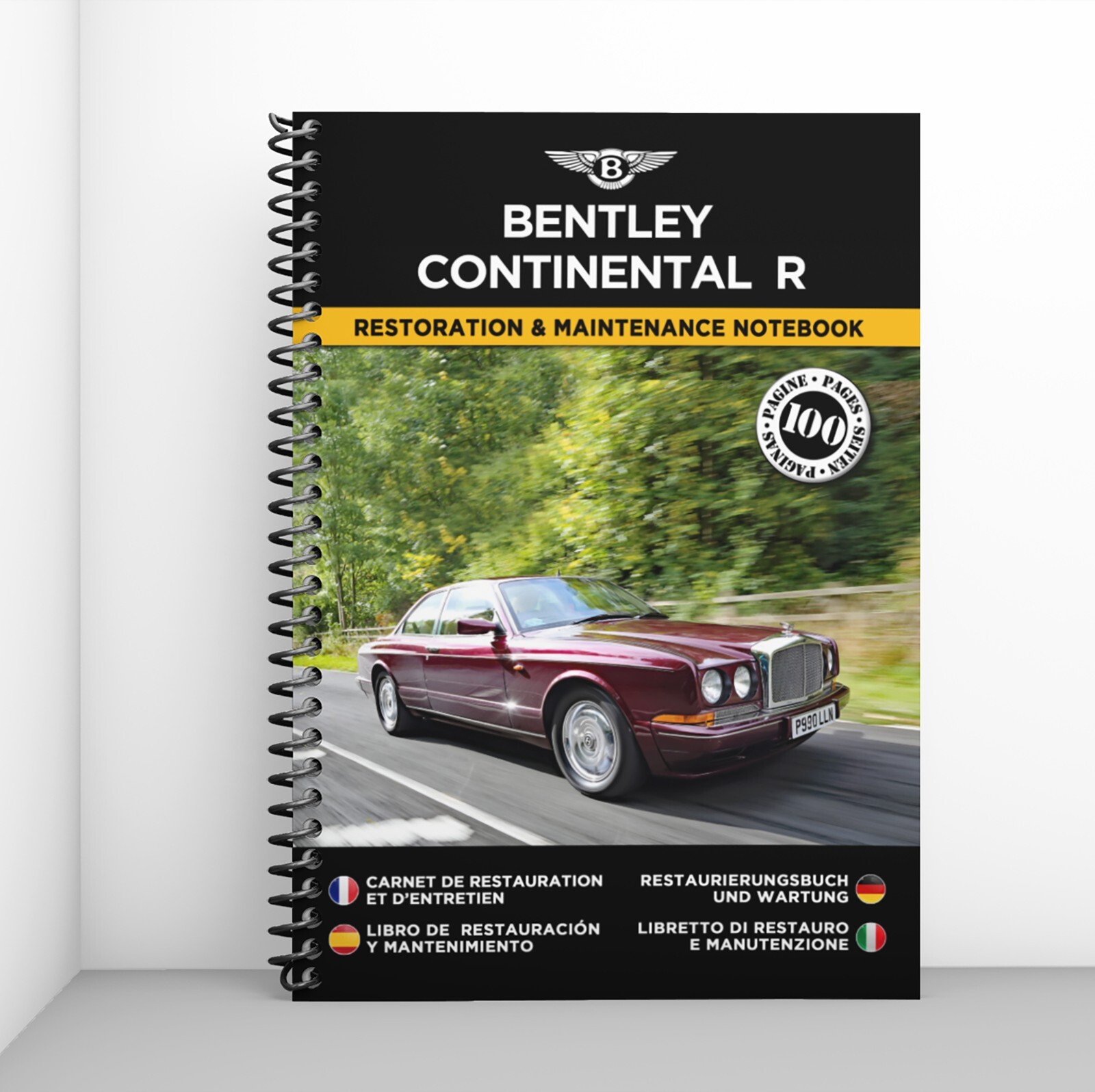 Bentley Continental R carnet de restauration pour suivi entretien automobile