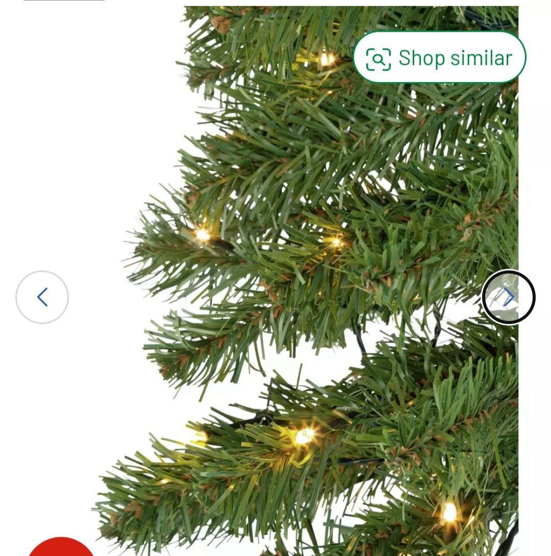 Habitat 6ft PreLit Half Christmas Tree Green New eBay