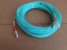 US MADE LC to LC MM OM3 Duplex 50/125 10G Fiber Optic Jumper Cable  130FT