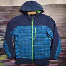 Free Country Super Softshell Jacket Sz XL Boys 14 / 16 Wind Water Resistant Blue