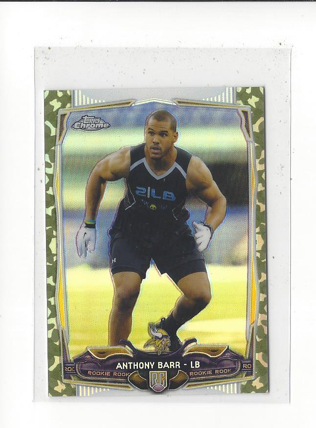 Anthony Barr Topps Chrome Mini #161 Camo Refractor