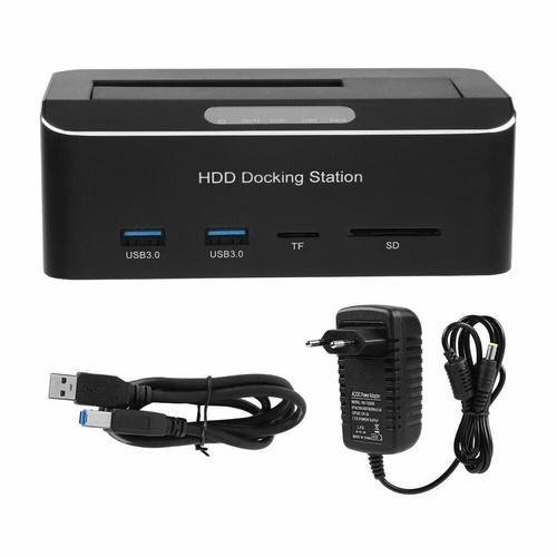 USB 2.5"/3.5" Dual Slot SATA 3 HDD Hard Drive Docking Station Card Reader SLS - Picture 12 of 12