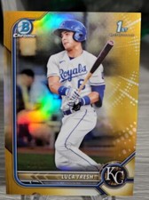 Luca Tresh 2022 Bowman  Chrome True GOLD REFRACTOR /50 Kansas City Royals 