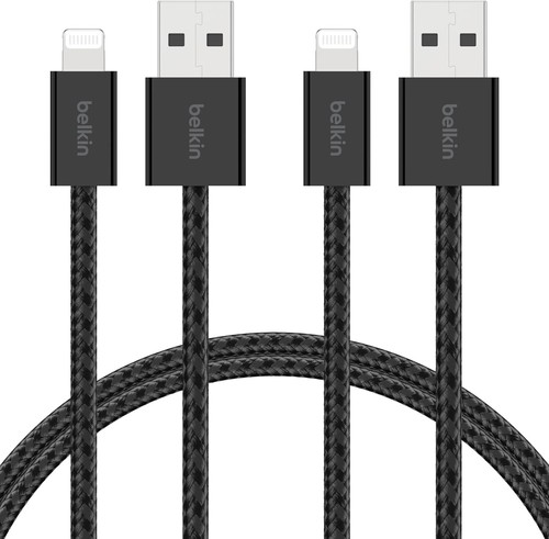 Belkin 2-Pack Braided USB-A to Cable 5ft - Soft, Flexible for iPhone - Picture 1 of 7