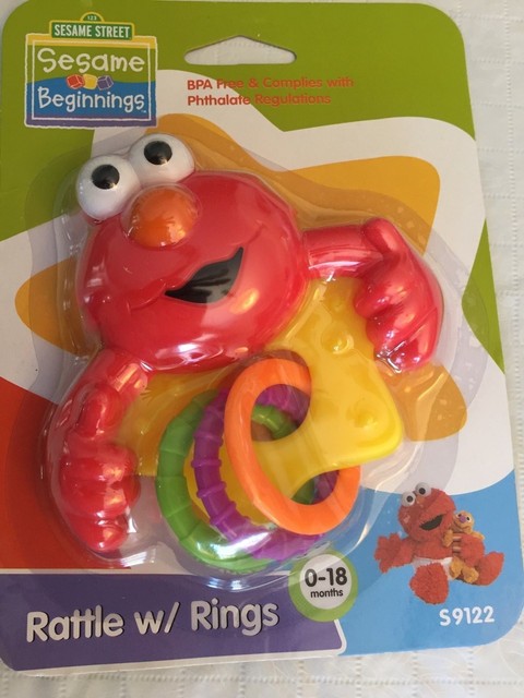 sesame beginnings rattle with rings