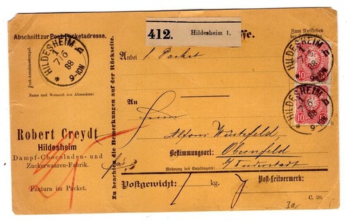 Dr-Pfennigzeit 41+40 Domestic Package Card (B2328