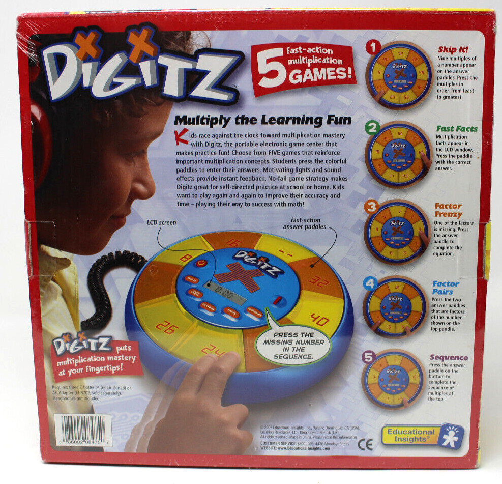 Educational Insights Digitz electronic math multiplication learning game ages 8+